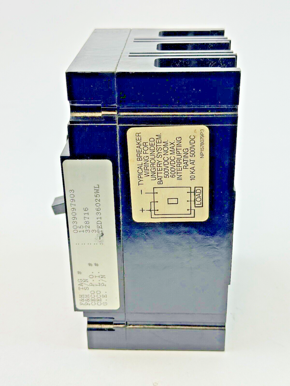 GE GENERAL ELECTRIC - TED136025WL - CIRCUIT BREAKER - 25A, 600 VAC, 3 POLE - NEW