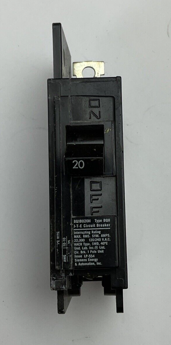ITE BQ1B020H CIRCUIT 20AMP 120/240VAC TYPE BQH*****LOTOF12****