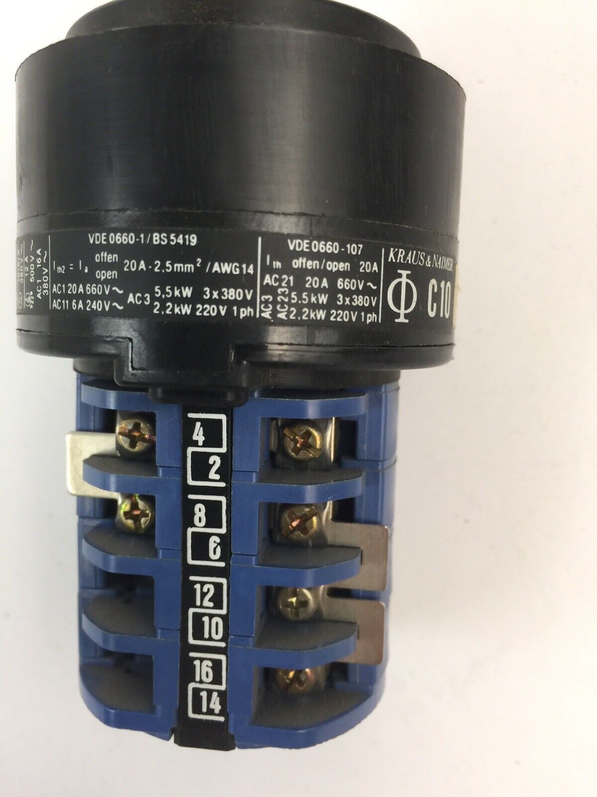 KRAUS & NAIMER C10B A244 ROTARY SWITCH