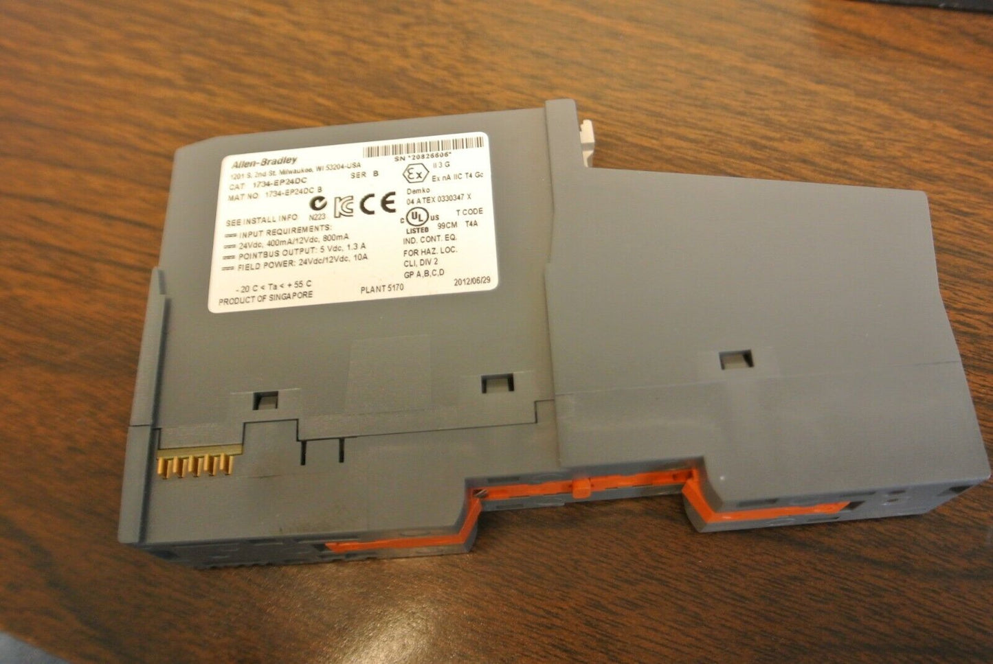 ALLEN-BRADLEY 1734-EP24DC EXPANSION POWER SUPPLY MODULE + 1734-RTB TERM BLK