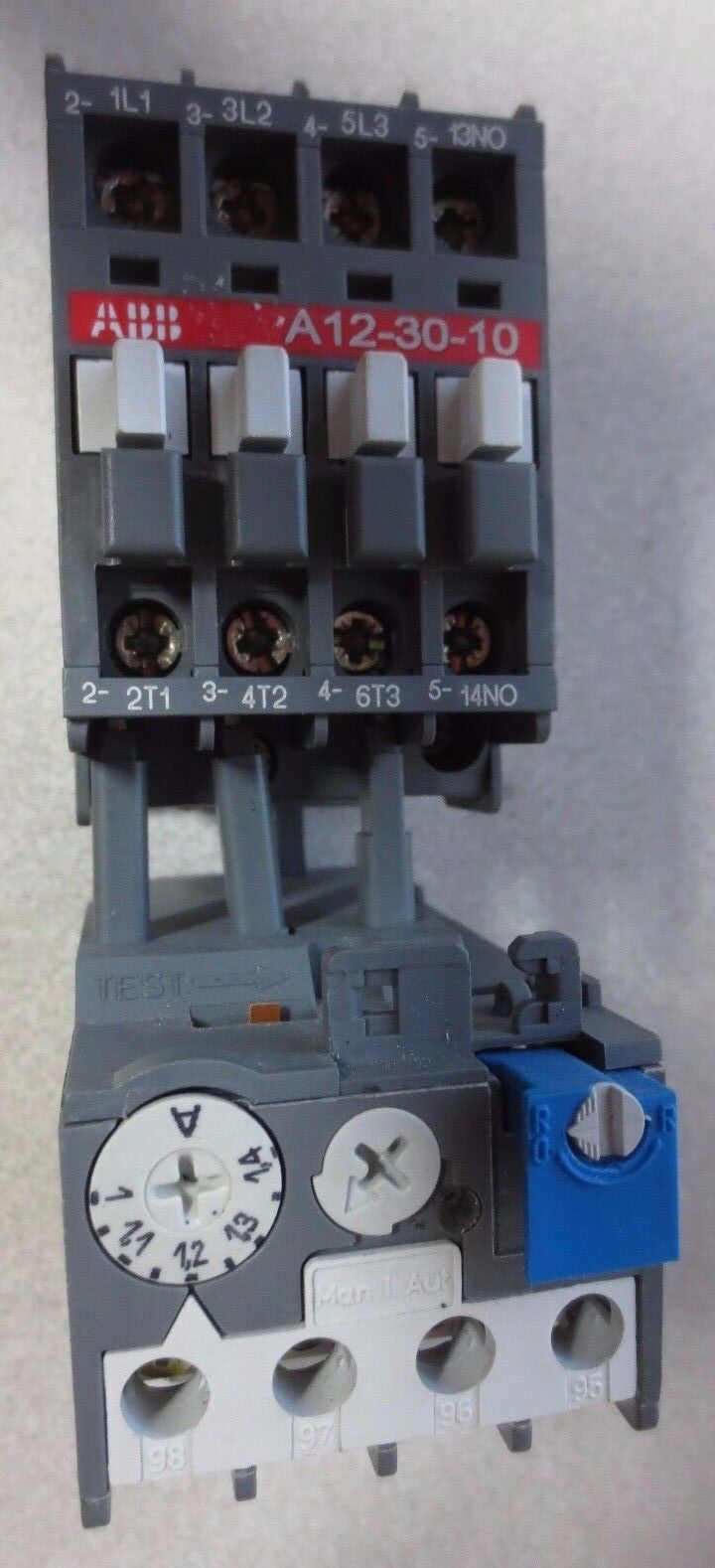 ABB A12-30-10 CONTACTOR + TA25 DU OVERLOAD RELAY ASSEMBLY