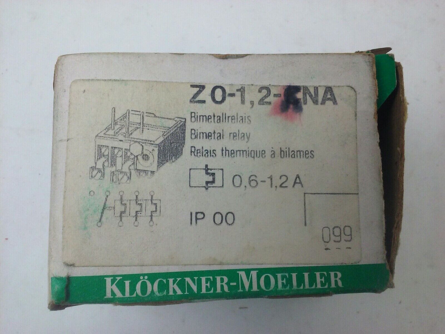 KLOCKNER MOELLER Z0-1,2-KNA OVERLOAD RELAY 600V 4A Z012-KNA, Z0-1,2-CNA ?