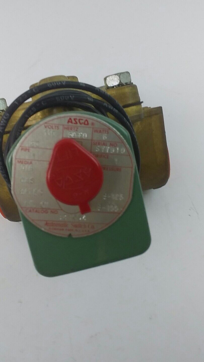 ASCO 8210D4 SOLENOID VALVE 100 VOLTS 50 HZ 120 VOLTS 60 HZ 6 WATTS