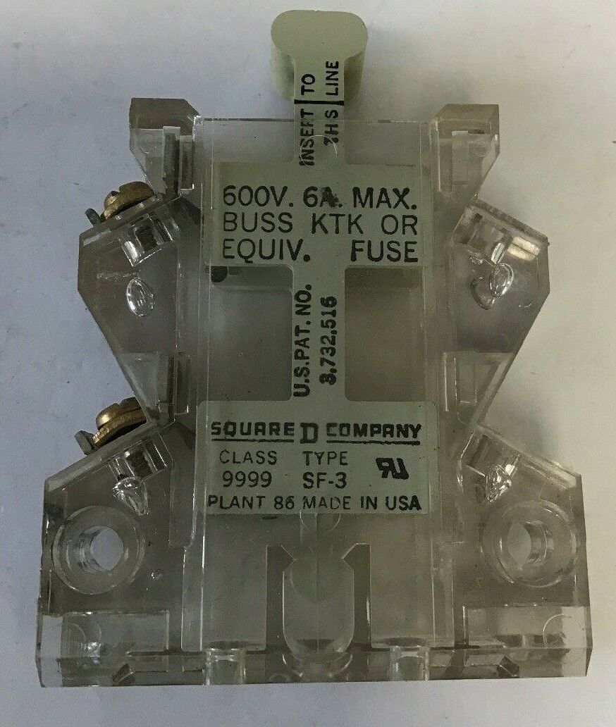 SQUARE D 9999 SF-3 FUSE HOLDER 600V 6AMP