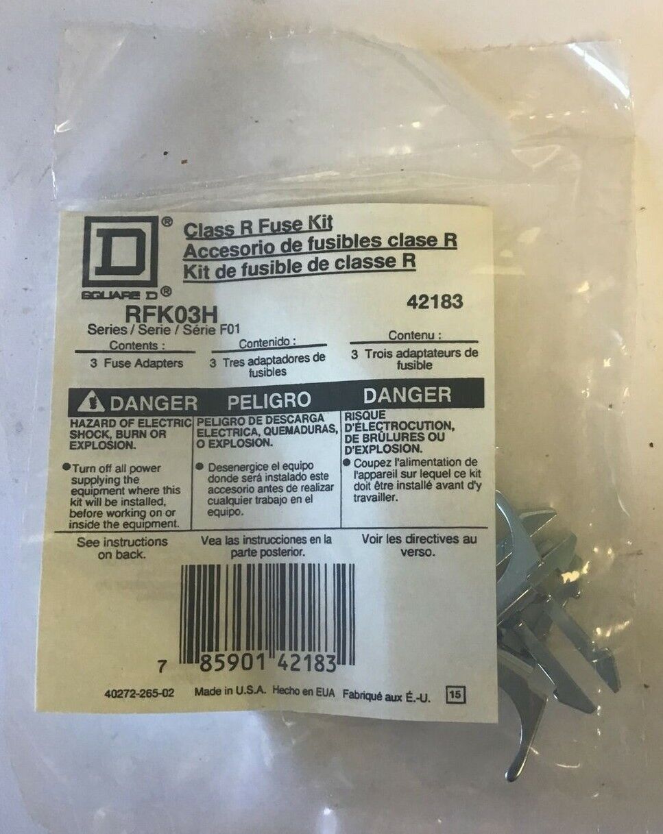 SQUARE D RFK03H CLASS R FUSE KIT SER.F01****LOTOF3****
