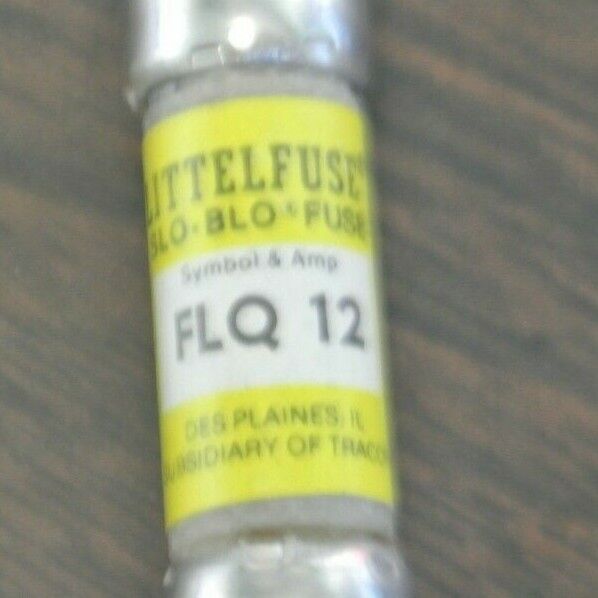 BOX of 10 / LITTELFUSE FLQ-12 SLO-BLO FUSE / 12A / 500V / NEW SURPLUS / FLQ12