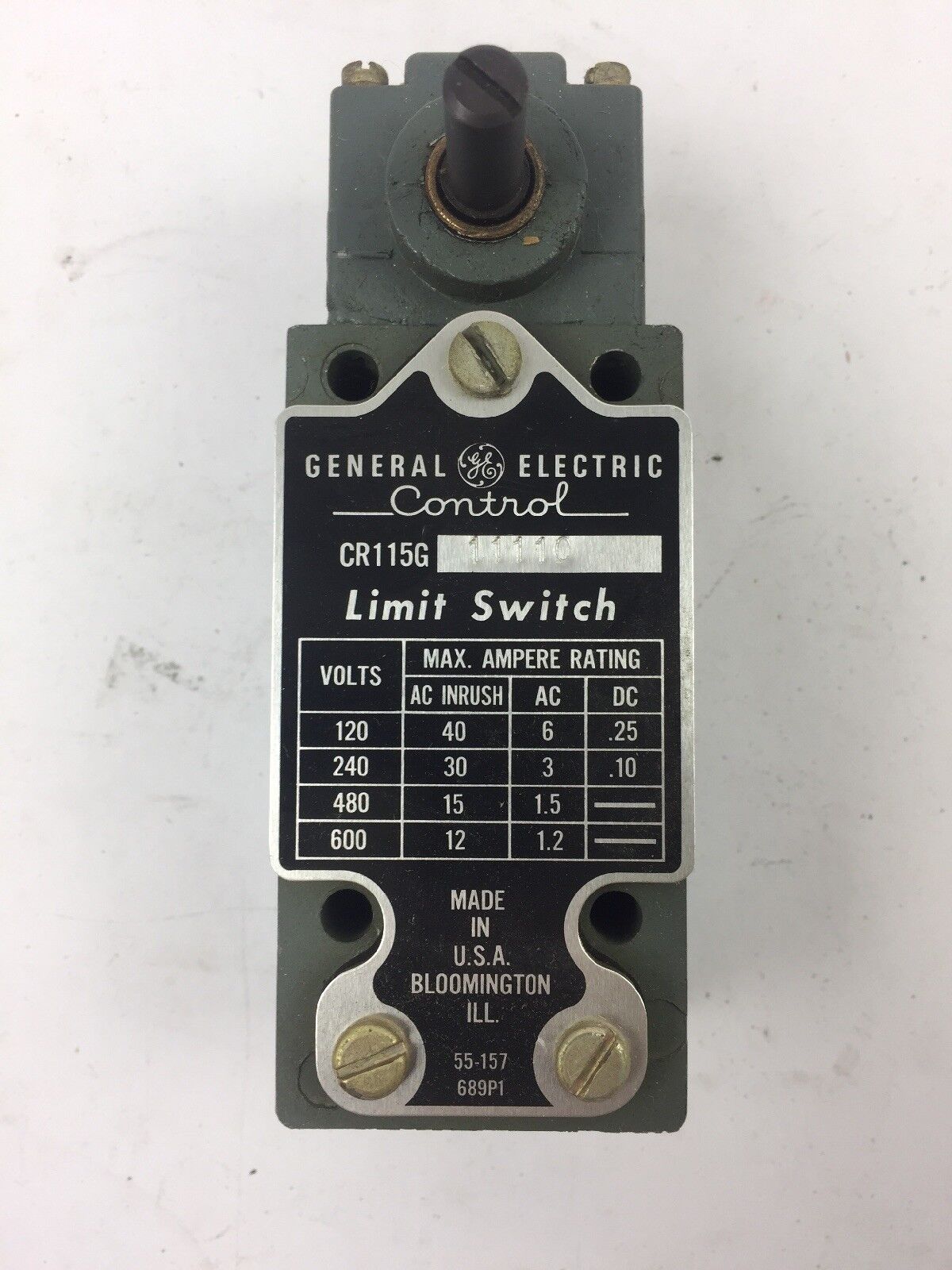 GE CR115G11110 LIMIT SWITCH 600 V