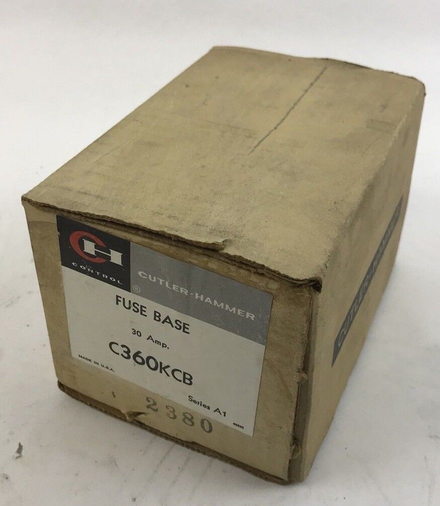 EATON CUTLER HAMMER C360KCB FUSE BASE For 30 AMP SWITCH (NEW IN BOX)