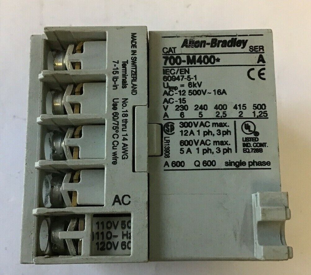 ALLEN-BRADLEY 700-M400* Ser A CONTROL RELAY 110/120V COIL***LOTOF4***