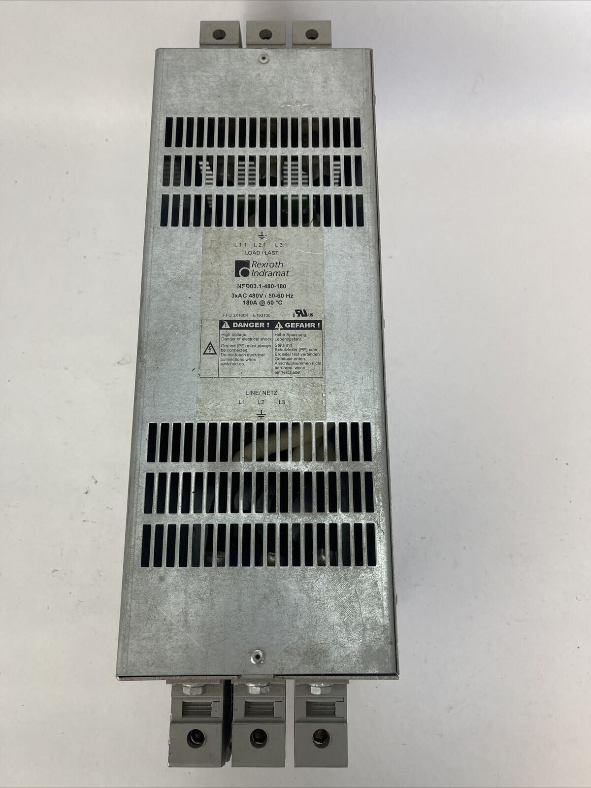 REXROTH INDRAMAT NFD03.1-480-180 INTERFACE FILTER 3 X AC 480V 50-60 HZ 180A