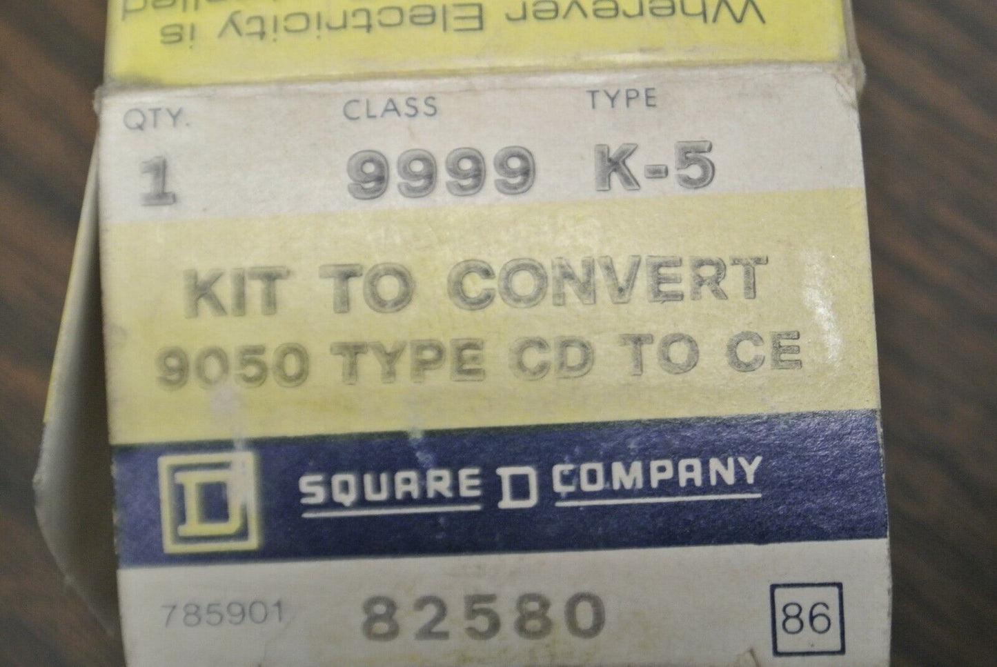SQUARE D / 9999 K-5 / KIT to CONVERT 9050 TYPE CD to CE / NEW SURPLUS