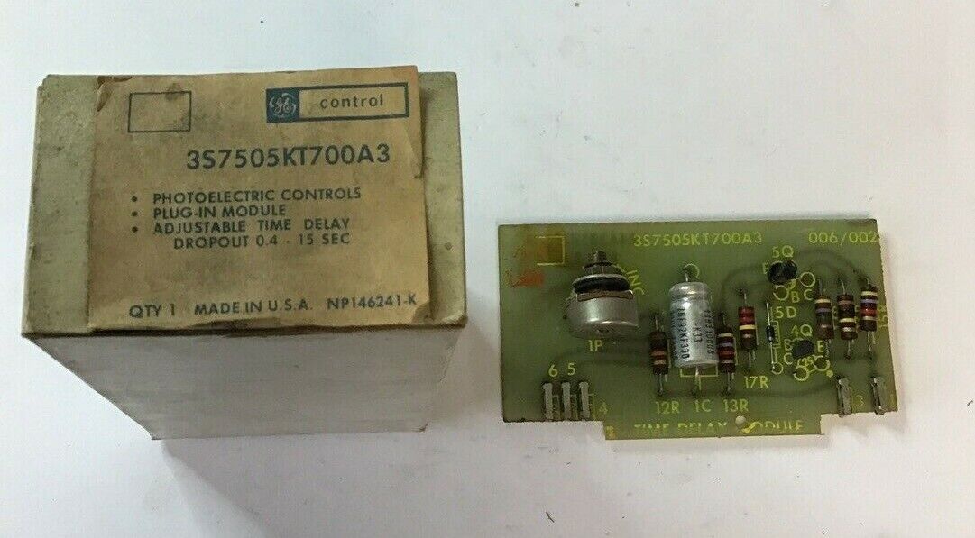 GENERAL ELECTRIC 3S7505KT700A3 ADJUSTABLE TIME DELAY PLUGIN MODULE ***LOTOF3**