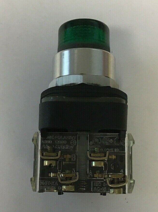 ALLEN BRADLEY 800T-QB24 SERIES T 24VAC/VDC PUSH BUTTON GREEN ILLUMINATED