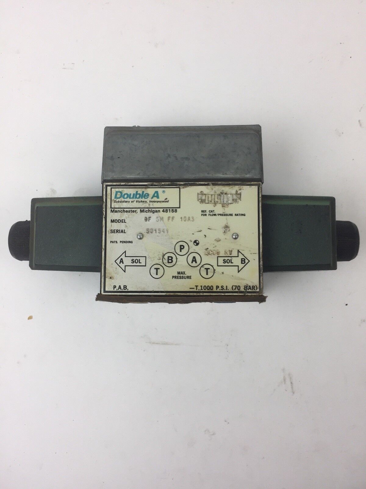 DOUBLE A QF-5M-FF-10A3 DIRECTIONAL VALVE