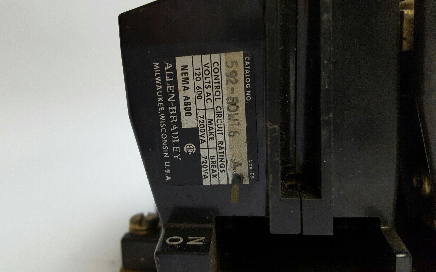 Allen-Bradley - NEMA Size 1, Cat.#509-BOD, Series A Starter - 120 VAC Coil
