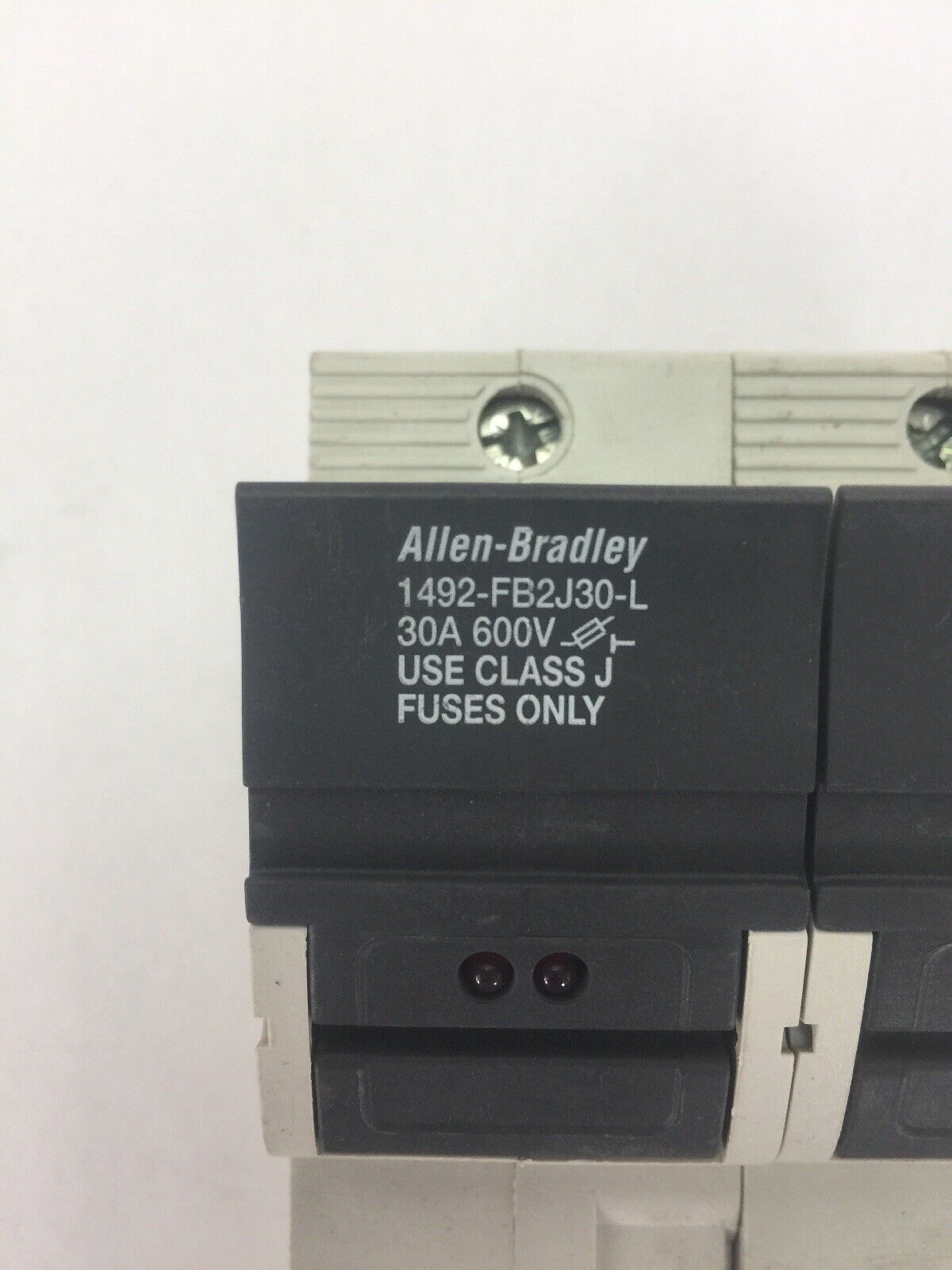 ALLEN BRADLEY 1492-FB2J30-L DUAL FUSE HOLDER 30A 600V USE CLASS J FUSES ONLY