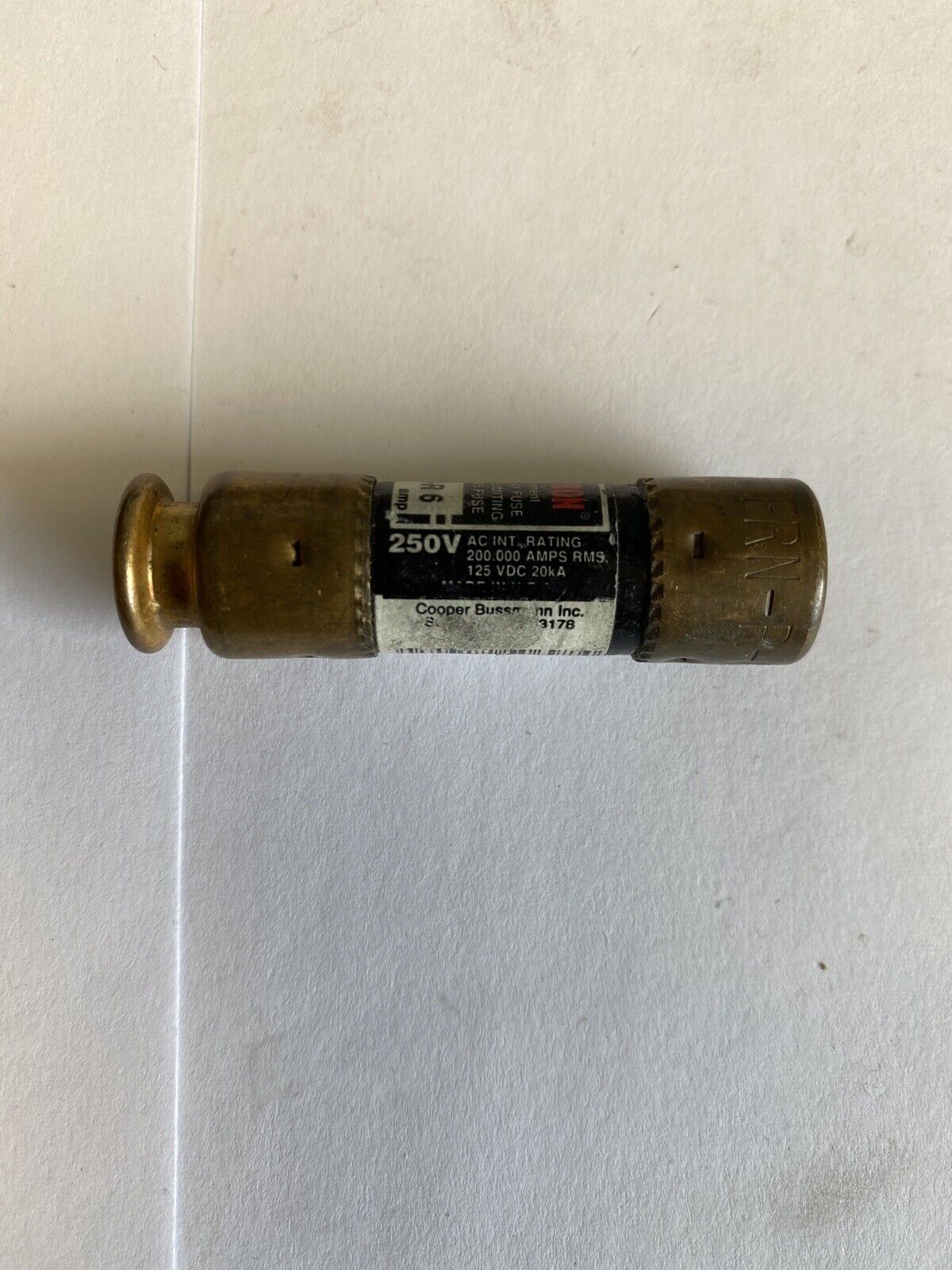 Bussmann Fusetron FRN-R-6 6A 250V Fuse "Lot of 7"