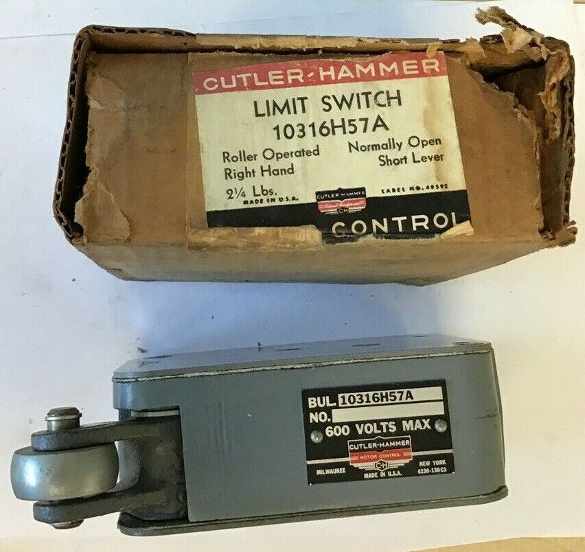 CUTLER HAMMER 10316H57A LIMIT SWITCH 2 1/4LBS 600V RIGHT HAND