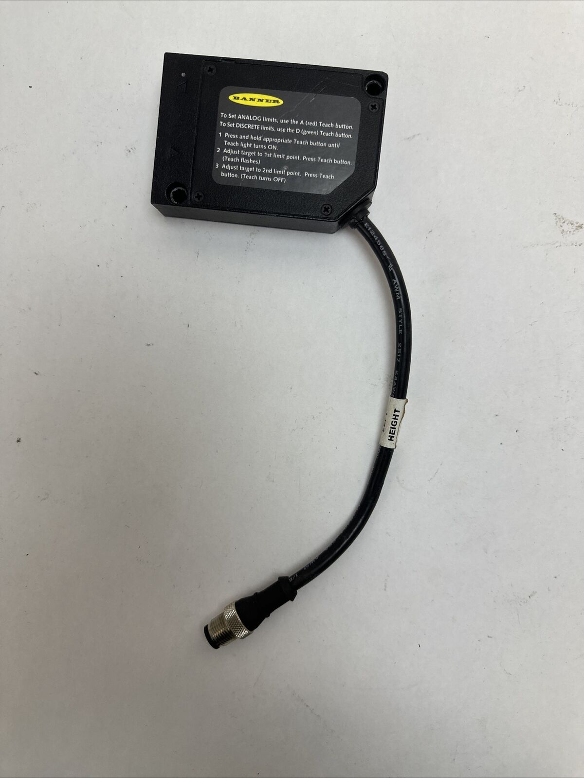 BANNER LG10A65PUQ LASER SENSOR 30VDC