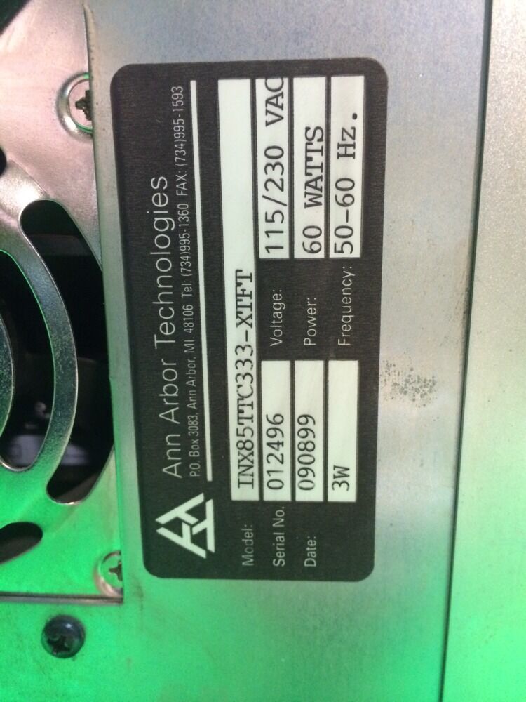 ANN ARBOR TECHNOLOGIES OPERATOR PANEL, INX85TTC333-XTFT