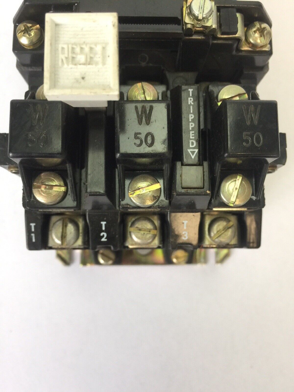 ALLEN BRADLEY 509-B0D SIZE 1 STARTER 600VAC 27AMP 10HP W50 HEATERS 120V COIL