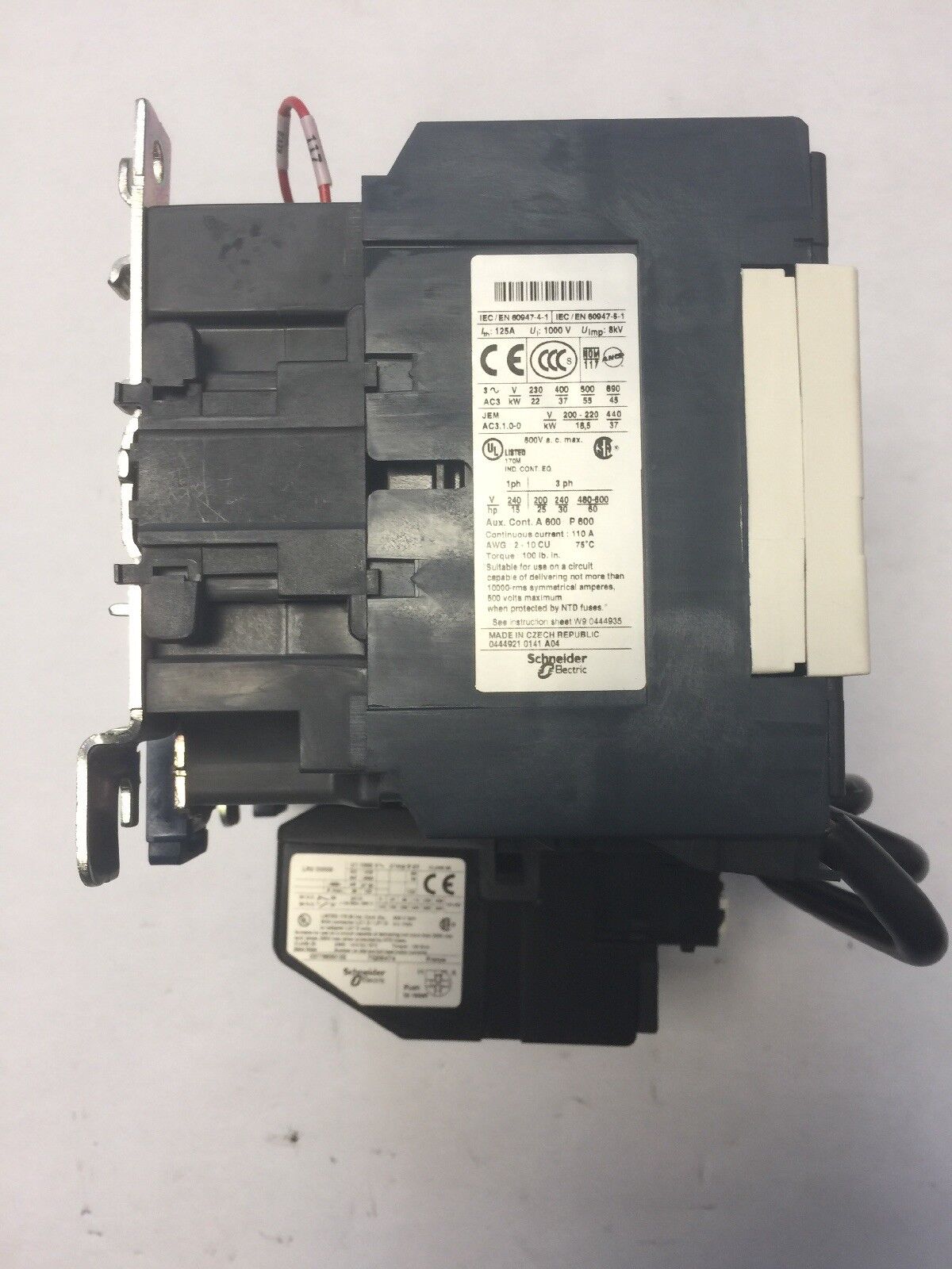 TELEMECANIQUE LC1 D80 REVERSING CONTACTOR LR2 D35 OVERLOAD LR2 D3559 LX1 D6 G7