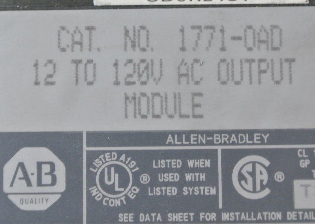 ALLEN-BRADLEY 1771-OAD OUTPUT MODULE / 12 to 120V AC