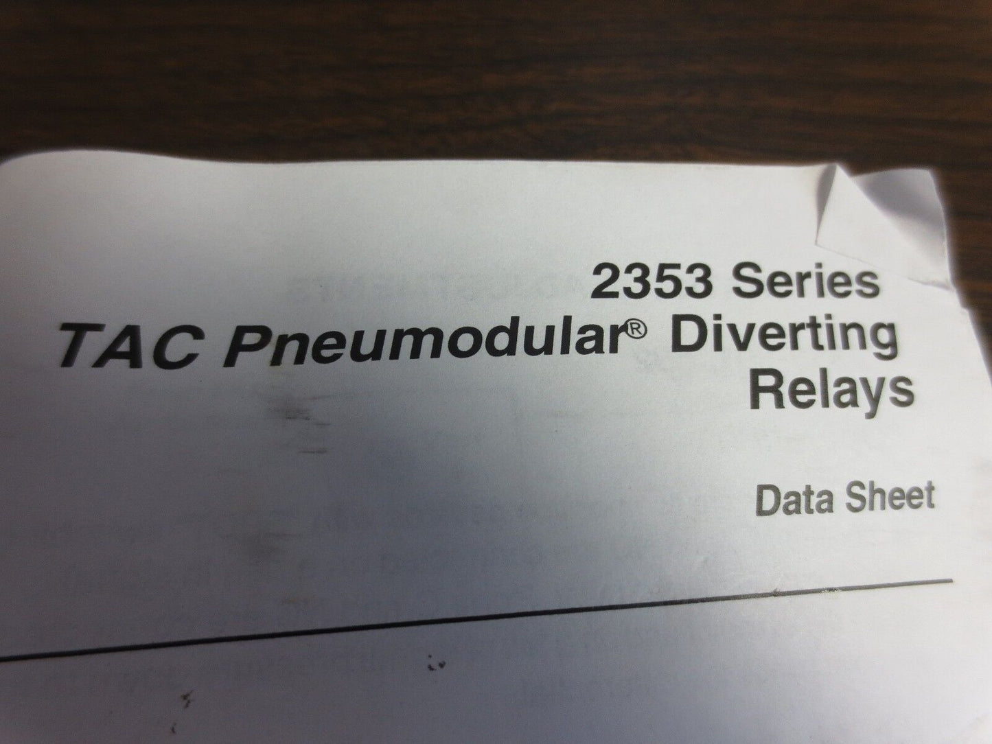 T.A.C. 2353-502 PNEUMODULAR DIVERTING RELAY - NEW SURPLUS - 47-0826