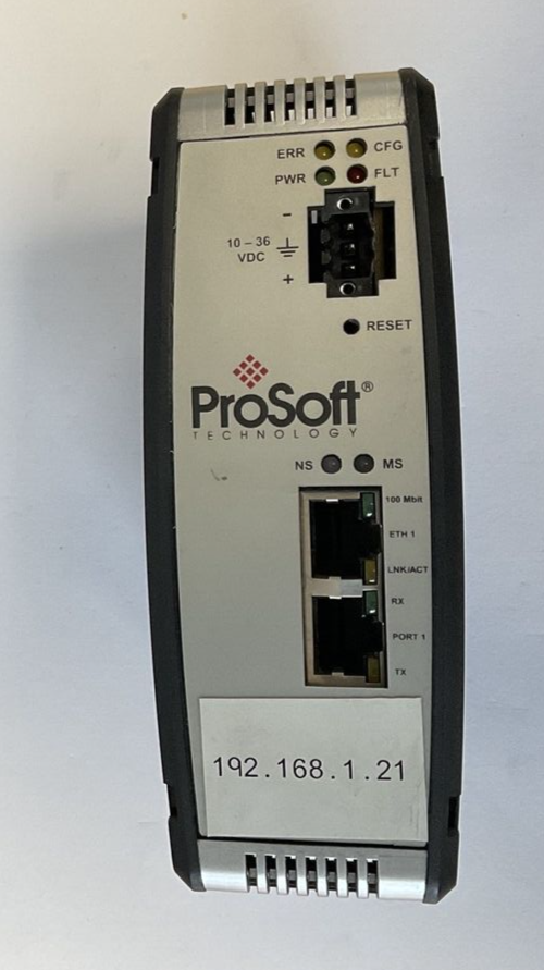 PROSOFT PLX31-EIP-ASCII COMMUNICATIONS MODULE F/W REV. 1.01.140 36VDC