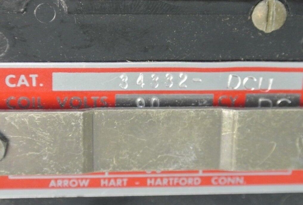 ARROW HART / AH& H 34332-DCU CONTACTOR 90VDC - NEW SURPLUS