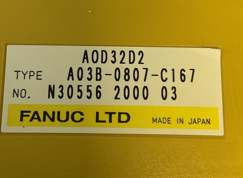 FANUC A03B-0807-C167 OUTPUT MODULE AOD32D2