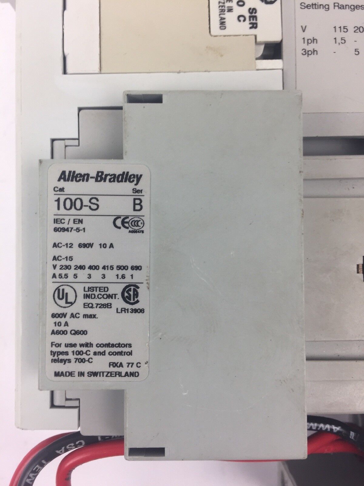ALLEN BRADLEY 190-M* 140-MN-1000 MOTOR STARTER 100-C09* 100S 140-A210 COIL 120V