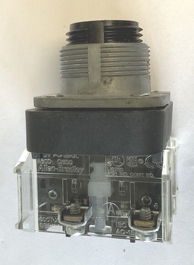 ALLEN BRADLEY 800T-FX6A1 PUSH BUTTON 2 POS. PUSH-PULL SER.T MISSING RED CAP