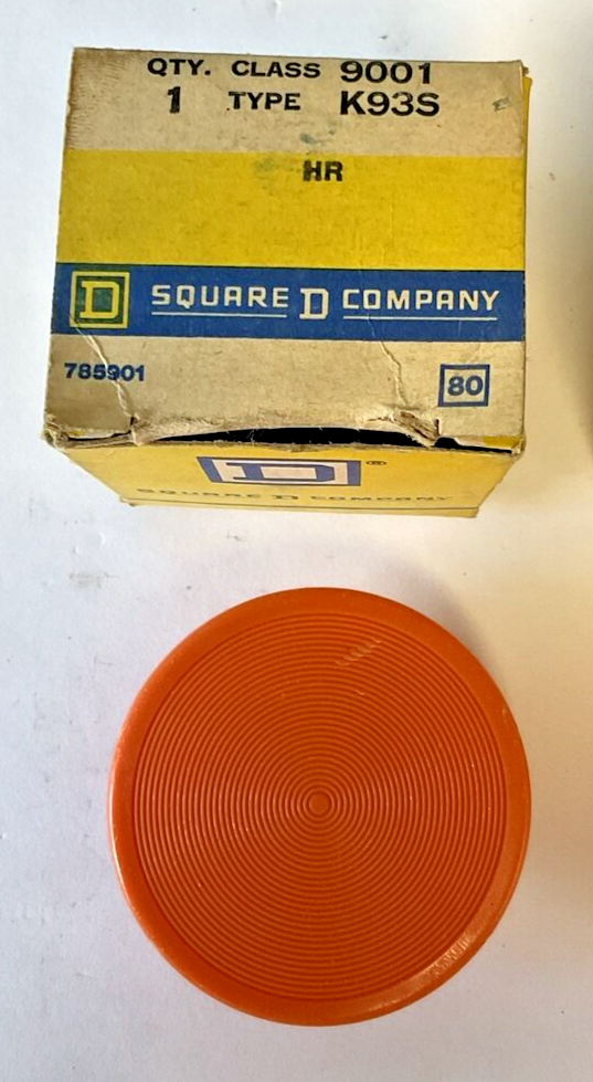SQUARE D 9001 K93S XL SCREW ON MUSHROOM HEAD PUSH BUTTON***LOTOF2***