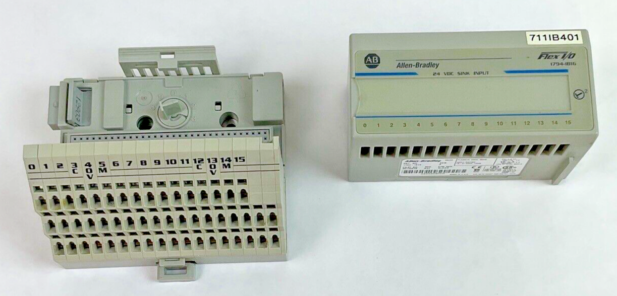 ALLEN BRADLEY 1794-IB16 SINK SER.A REV.A01 FWR BLNK 1794-TB3S TERM. BLOCK SER.A
