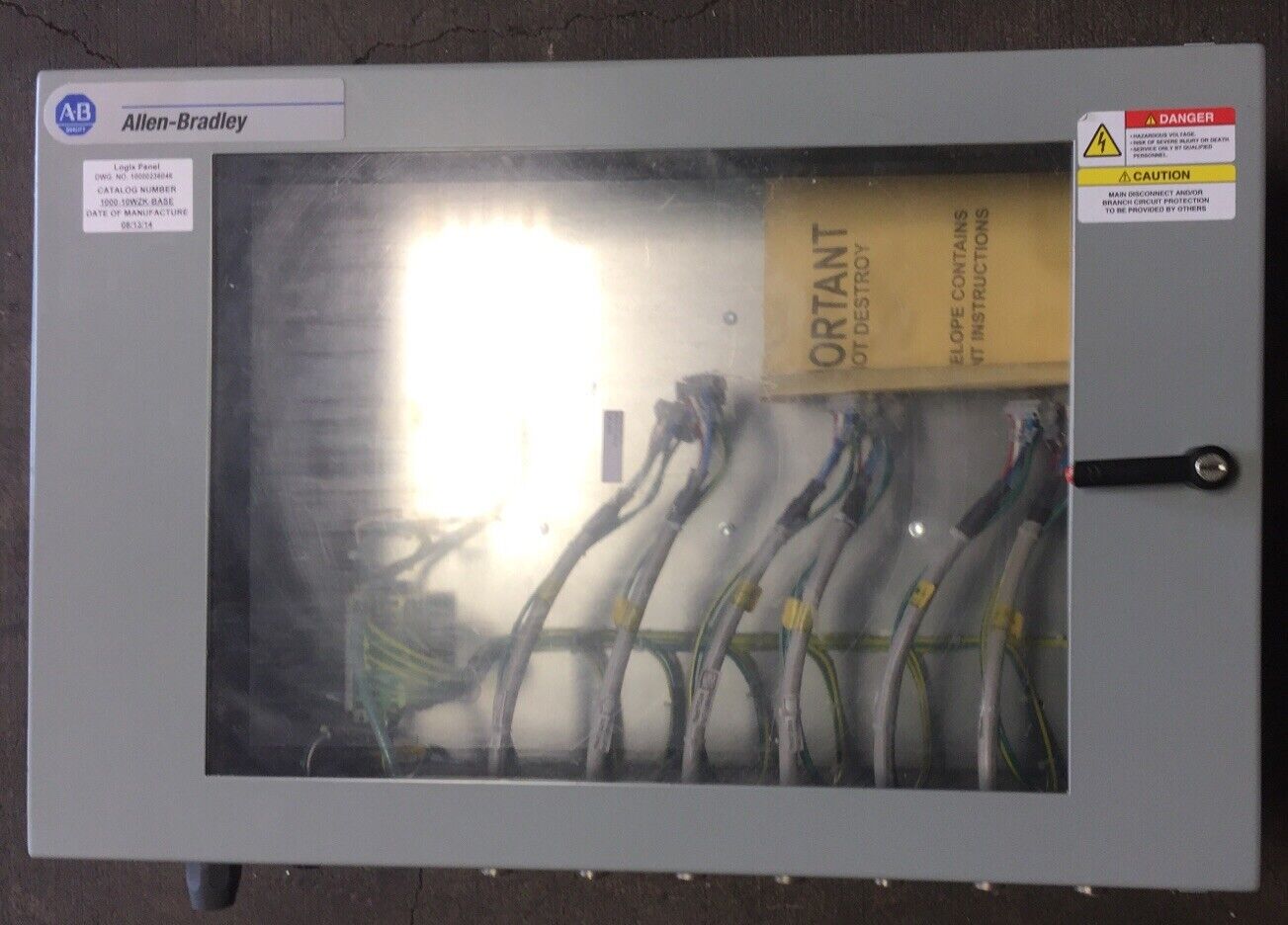ALLEN BRADLEY 1000-10WZK-BASE LOGIX PANEL HOFFMAN CSD30248W/SPL INDUSTRIAL CONTR