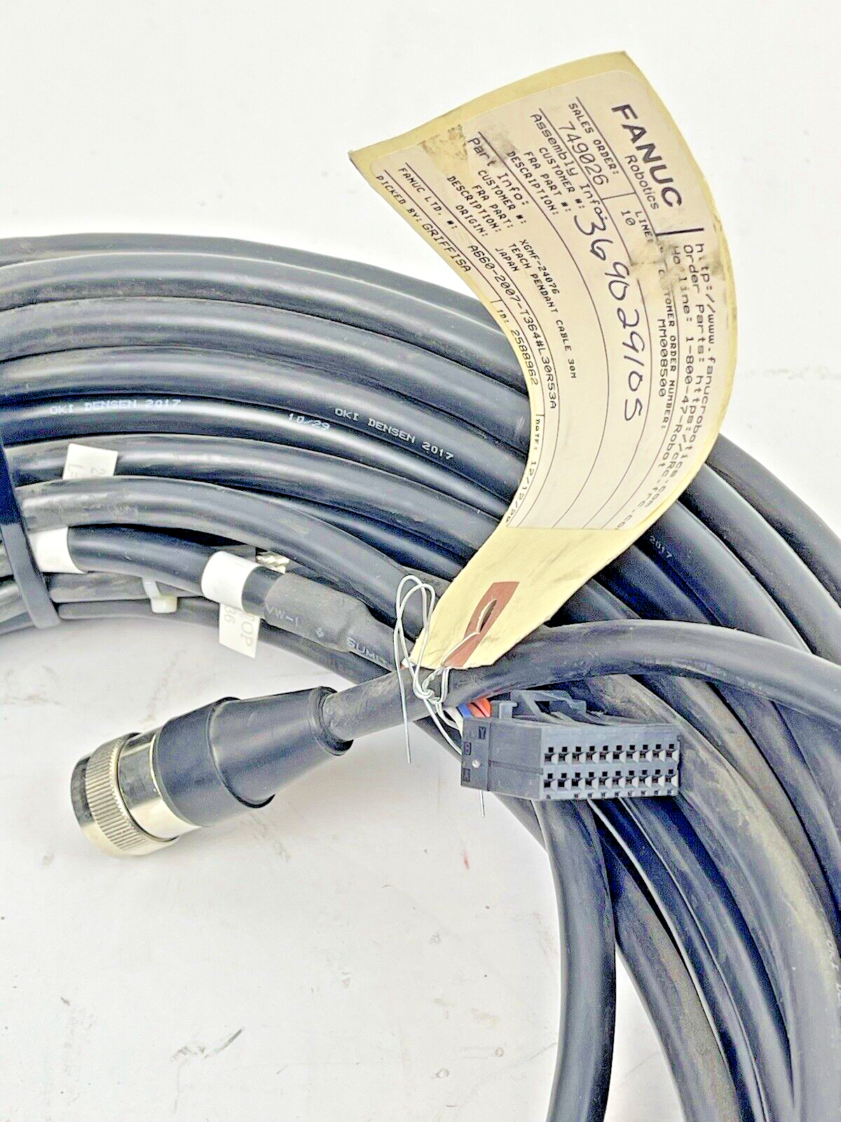 FANUC - A660-2007-T364#L30R53A - TEACH PENDANT CABLE - 30M L