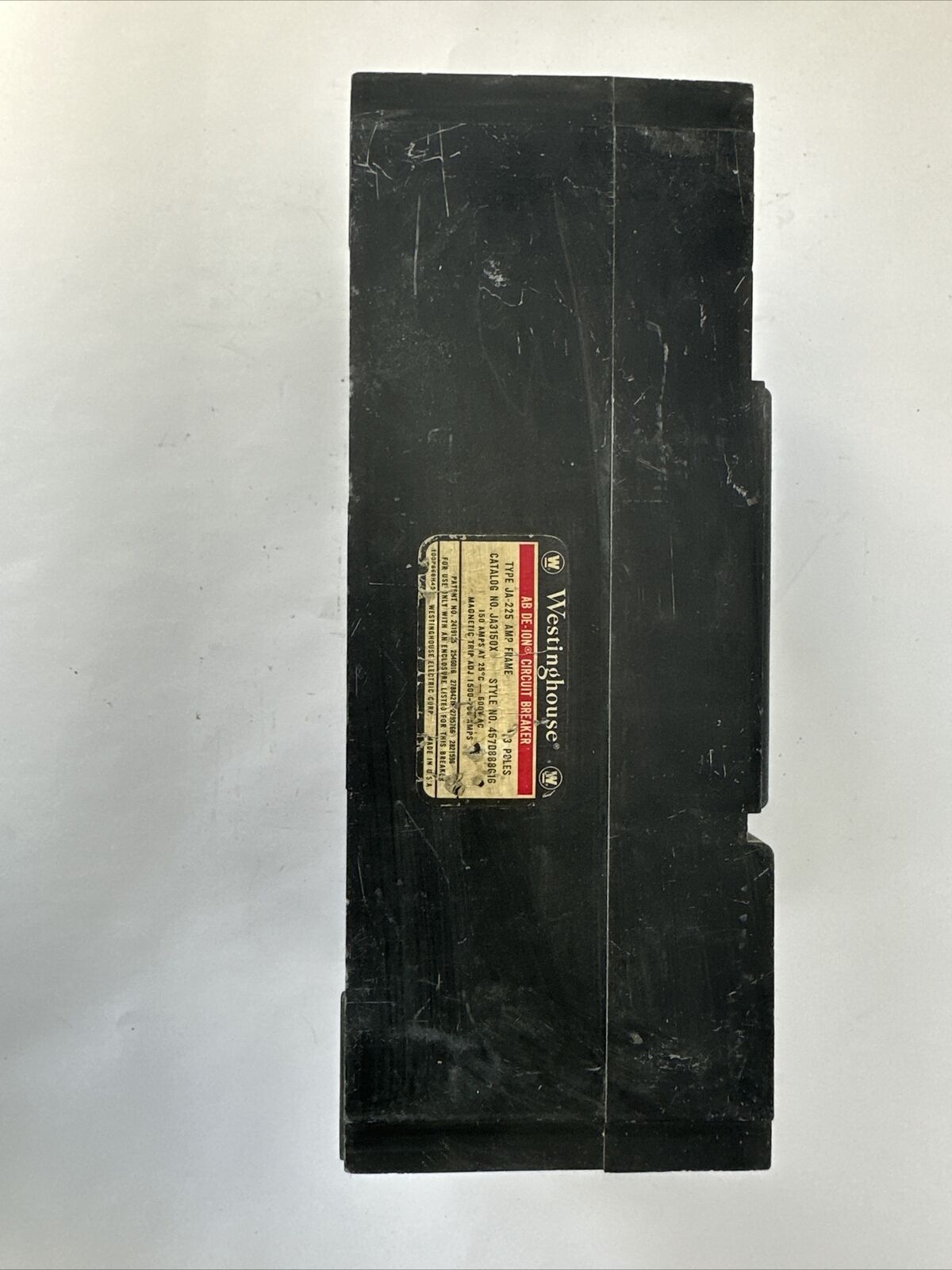 WESTINGHOUSE JA3150C AB DE-ION CIRCUIT BREAKER 3POLE 150A 600VAC