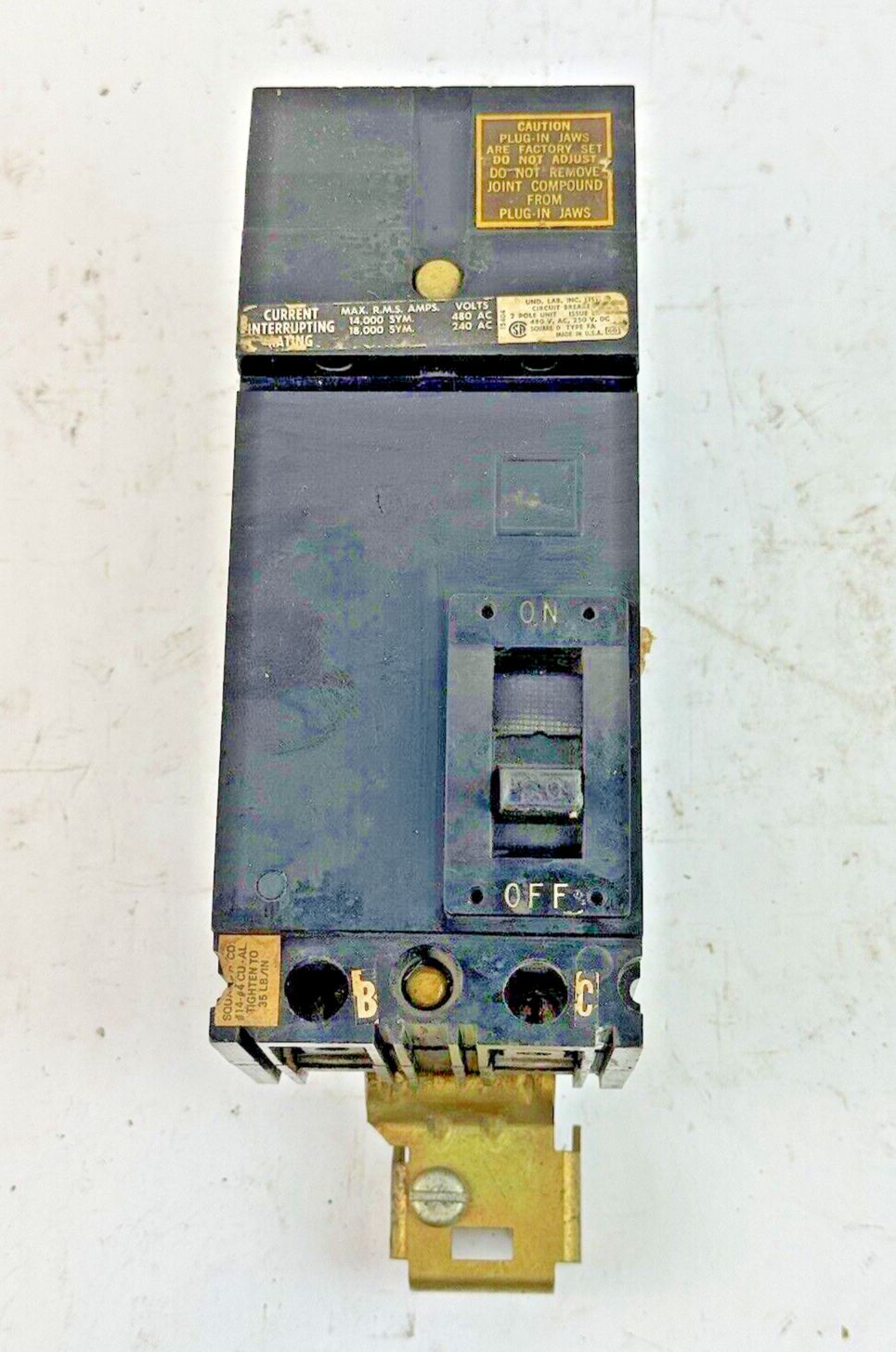 SQUARE D - FA24020BC - I-LINE MOLDED CIRCUIT BREAKER - 20 AMP/2 POLE/480 VAC