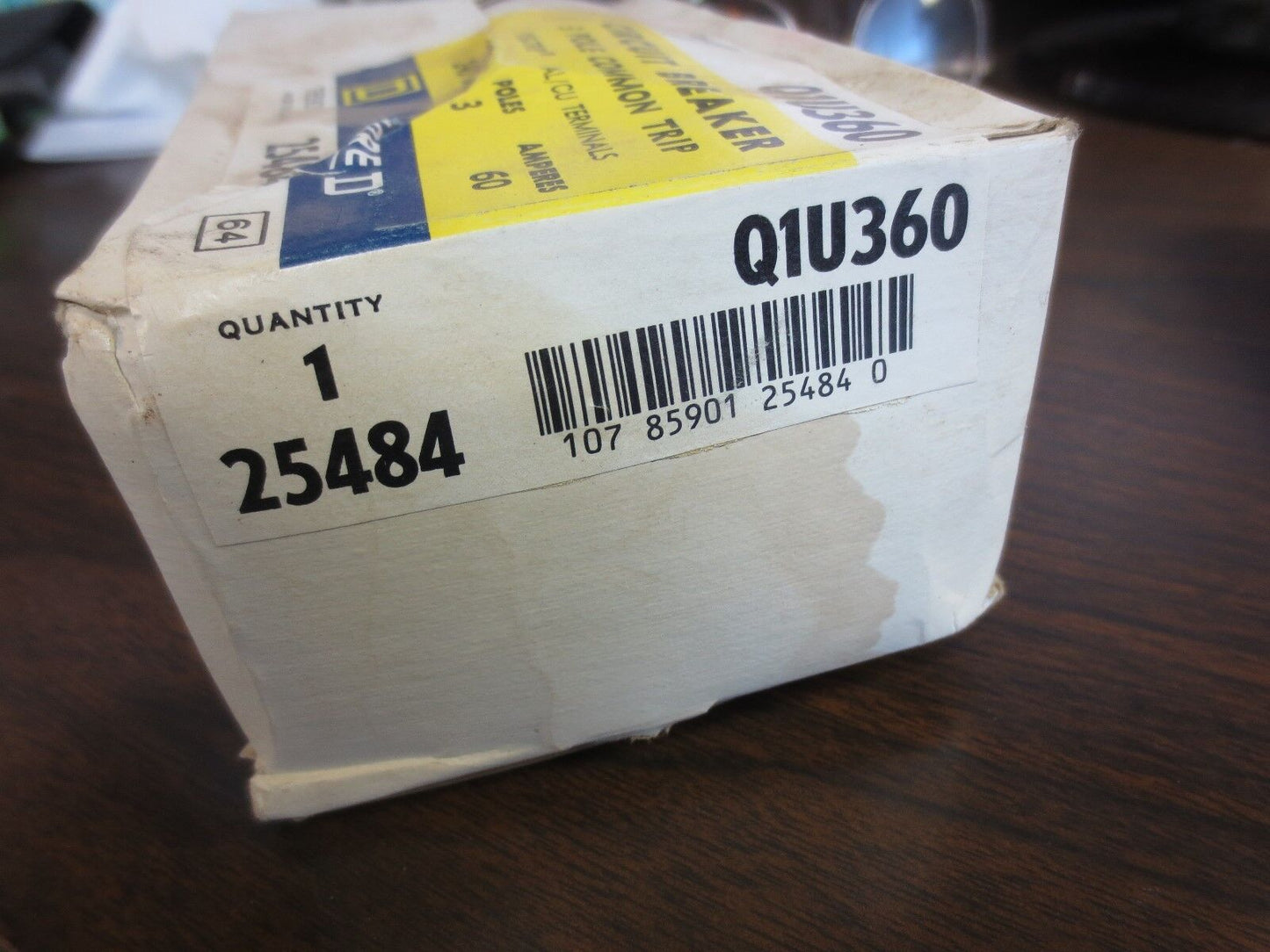 SQUARE D Q1U360 CIRCUIT BREAKER 60A, 240VAC, 3-POLE COMMON TRIP