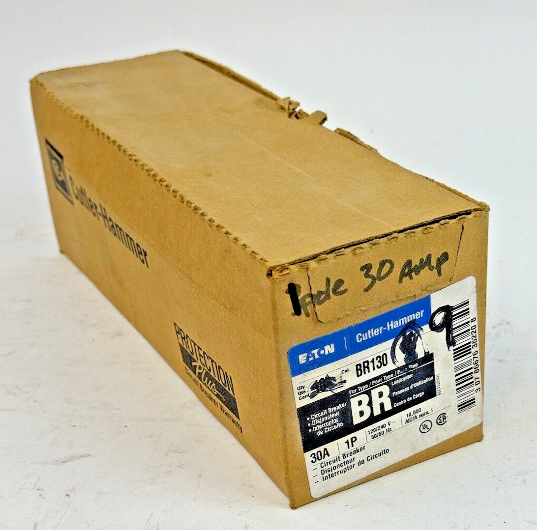 CUTLER-HAMMER *BOX OF 9* - BR130 - 30 A, 1 POLE, 120/240 VAC CIRCUIT BREAKERS