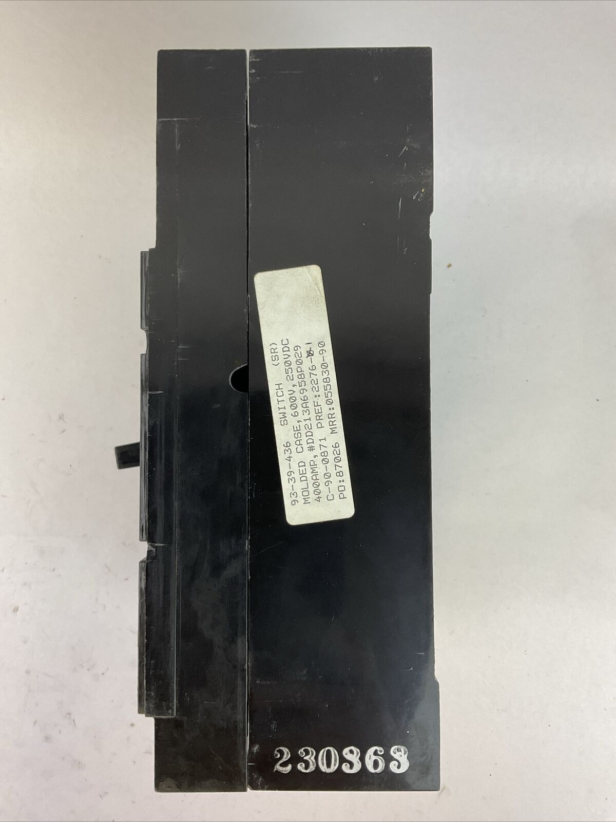 GE TJK426F000 CIRCUIT BREAKER FRAME 400AMP 600VAC 250VDC 2POLE NO TRIP UNIT