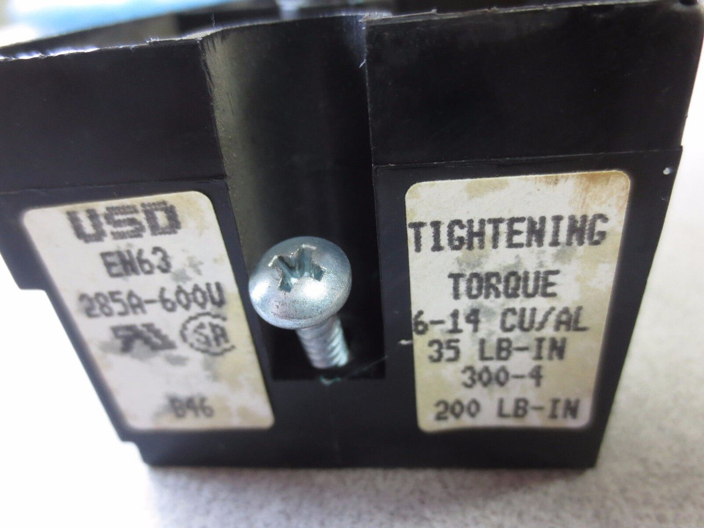 EATON / BUSSMANN EN63 TERMINAL BLOCK, 3-POLE - 285A, 600V