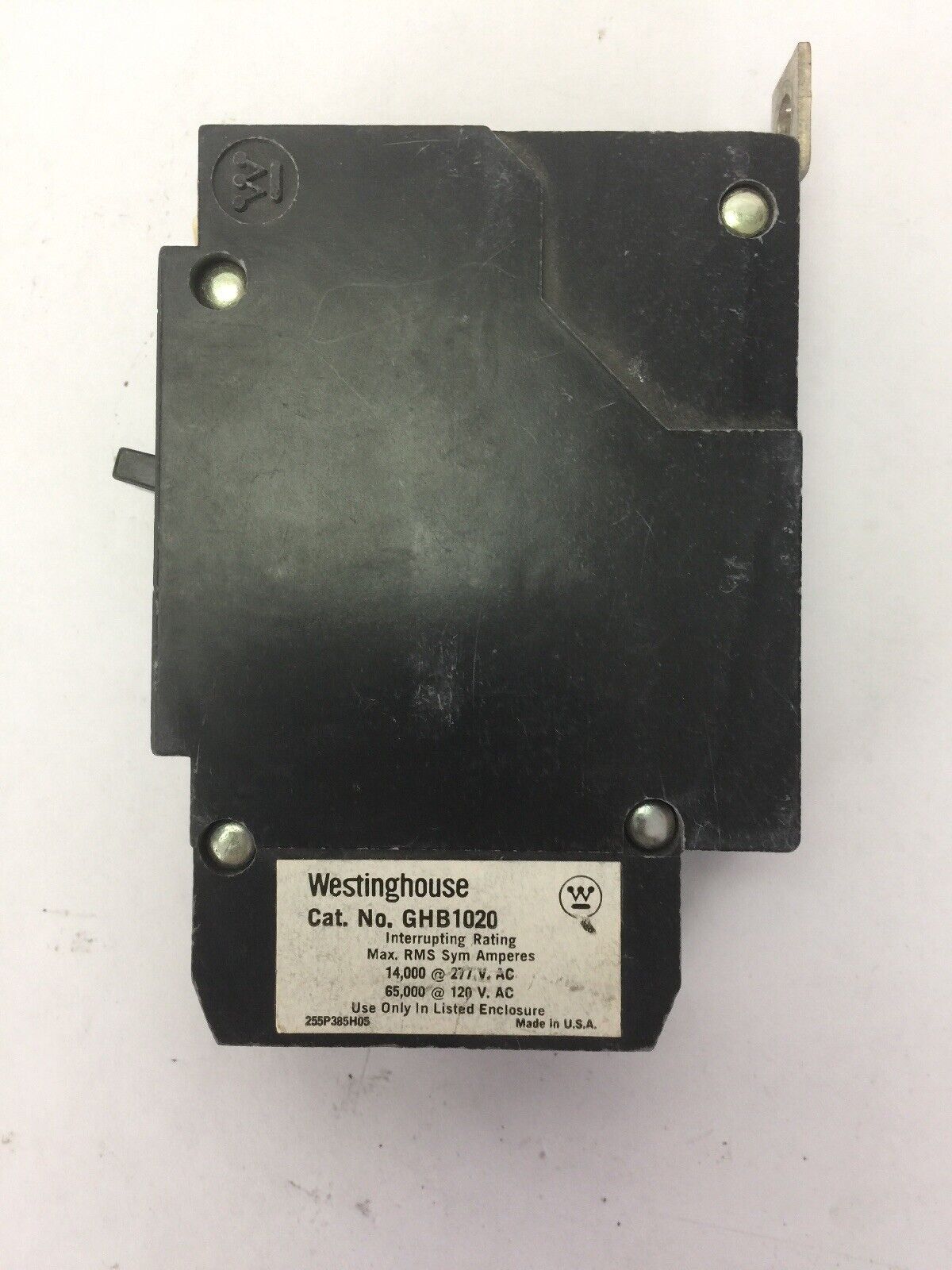 WESTINGHOUSE / CUTLER HAMMER GHB1020 CIRCUIT BREAKER 20A 277VAC 1 P (LOT OF 4)