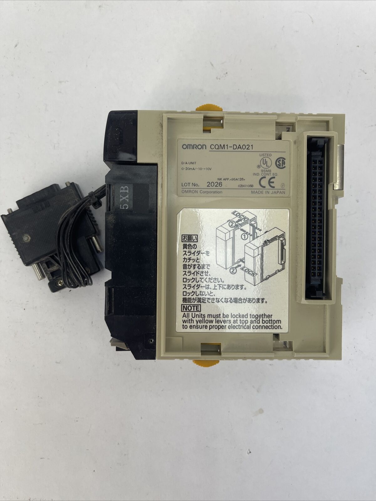 OMRON CQM1-DA021 D/A UNIT 0-20mA/-10 - +10V
