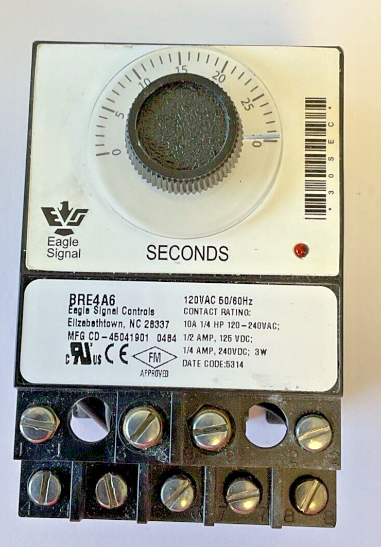 EAGLE SIGNAL BRE4A6 RESET TIMER 120VAC 50/60HZ EAGLE SIGNAL CONTROLS