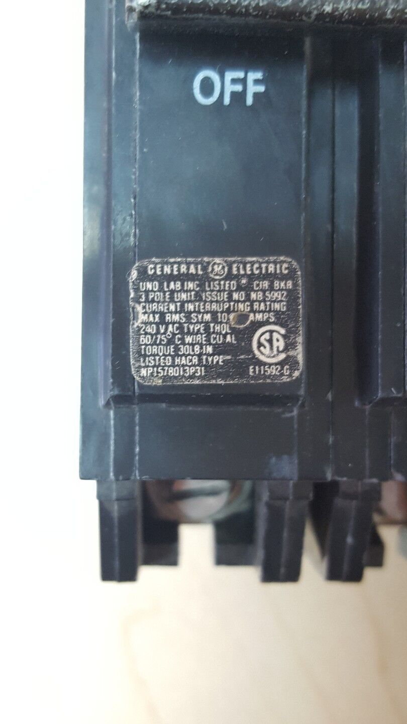 GE THQL 30A 3 pole 30 amp Plug In Circuit Breaker