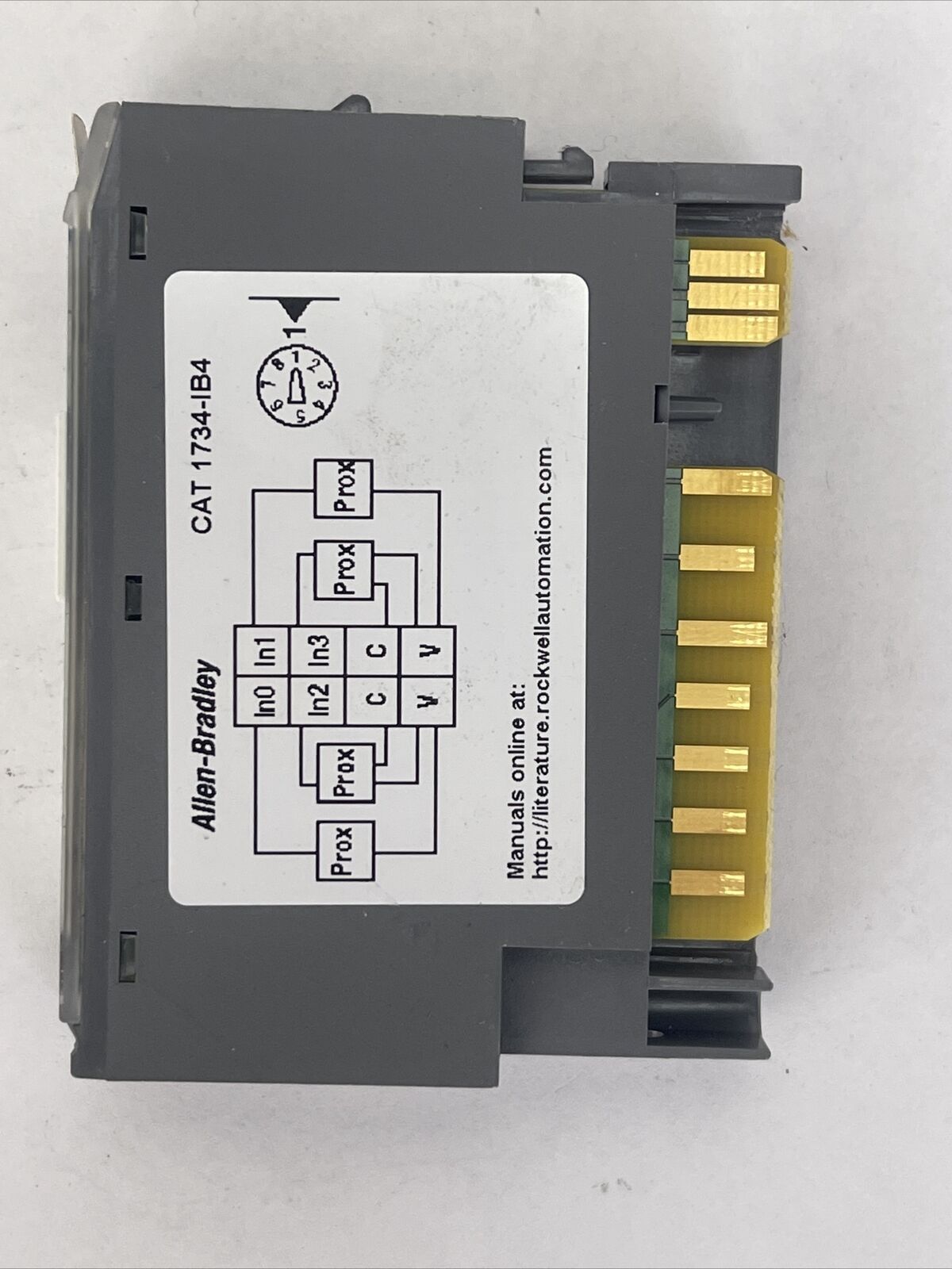 ALLEN BRADLEY 1734-IB4 SER D FW 3.022 INPUT MODULE BACKPLANE 5VDC 75mA INPUT 24V