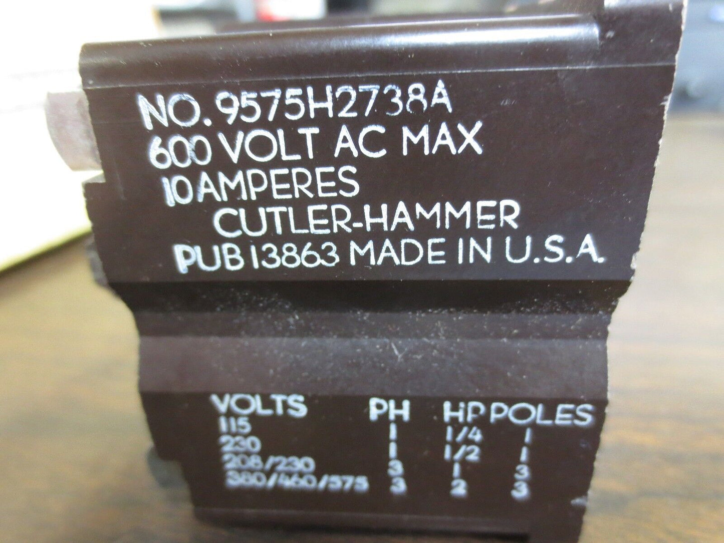 CUTLER-HAMMER 9575H2738-66 GENERAL PURPOSE RELAY 10A, 600VAC MAX - NEW SURPLUS