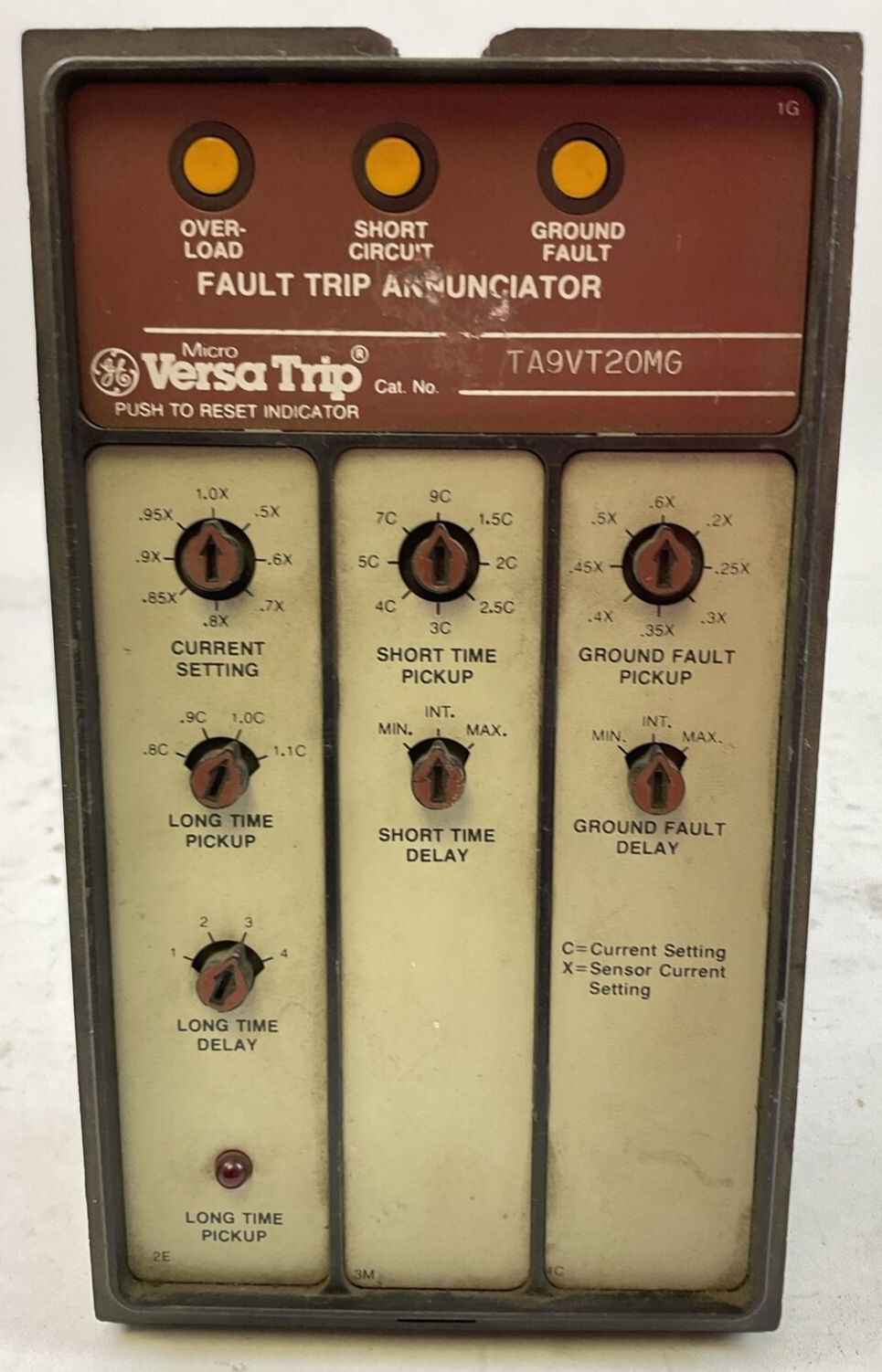 GE TA9VT20MG MICRO VERSA TRIP FAULT TRIP ANNUNCIATOR